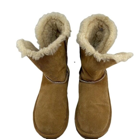 BJORNDAL Leather & Wool Lined Winter Boots Womens 10M Suede Real Wool Lining Joe - Picture 3 of 11